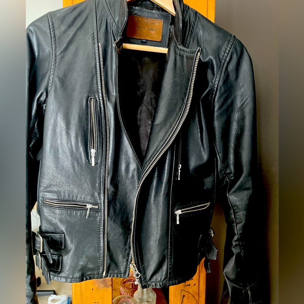 Leather Jacket Pepe Jeans Size Small